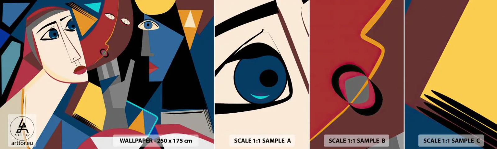 Fototapeta Próbka Standard Eco - Rozmowa kubistów - Ludzie, Kubizm, Portret - 100x30 cm