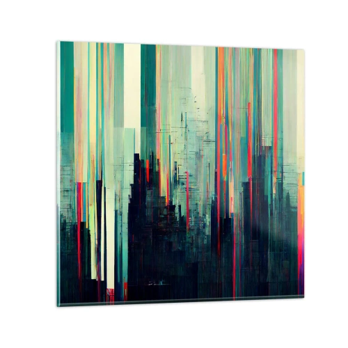 Obraz na szkle - Futurystyczne miasto - 30x30 cm
