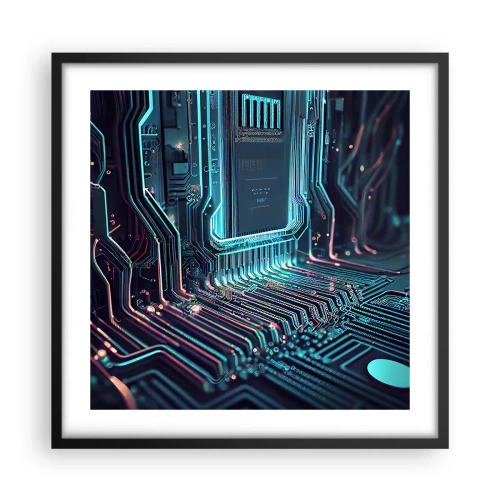 Plakat w czarnej ramie - Tak sobie myślę… - 50x50 cm