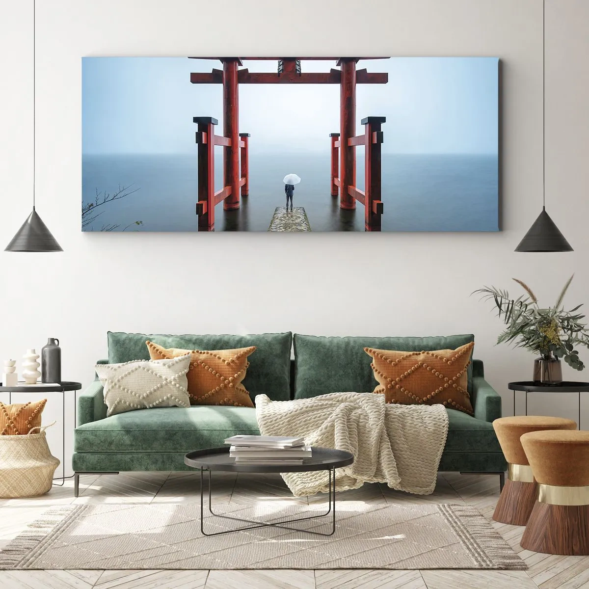 Obraz na płótnie - Japońska zaduma - 100x40 cm