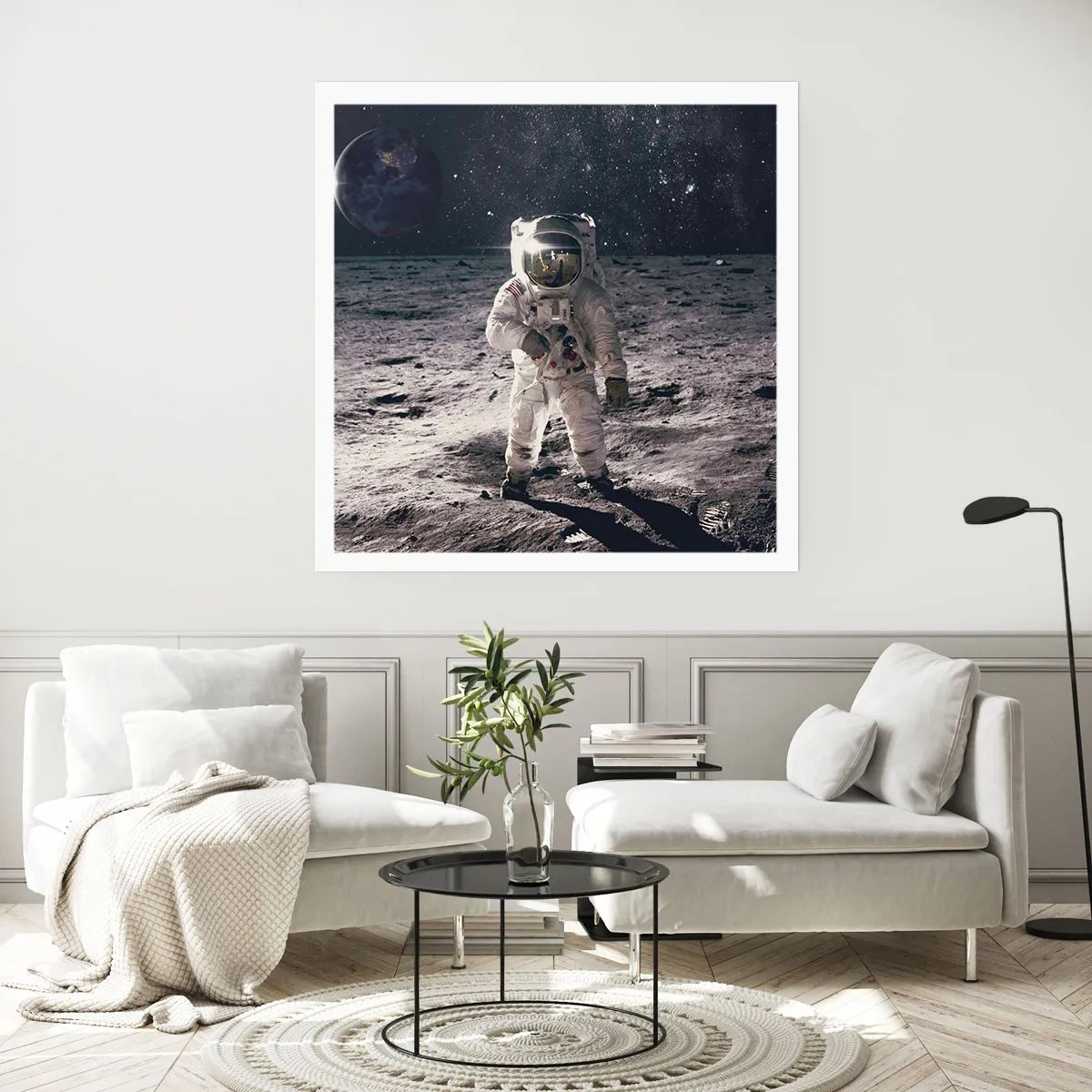 Plakat - Pozdrowienia z Księżyca - 60x60 cm