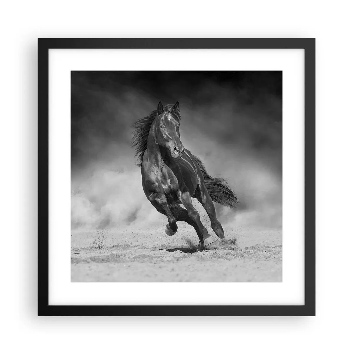 Plakat w czarnej ramie - Godny samego emira - 40x40 cm