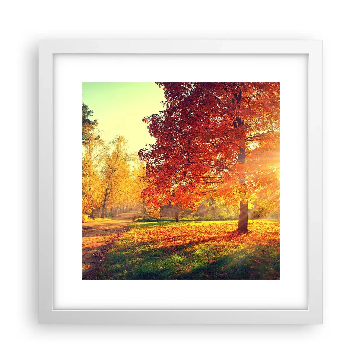 Plakat w białej ramie - Rude jest piękne - 30x30 cm