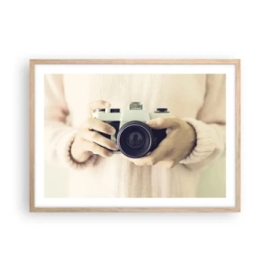 Plakat w ramie jasny dąb - By widzieć więcej… - 70x50 cm