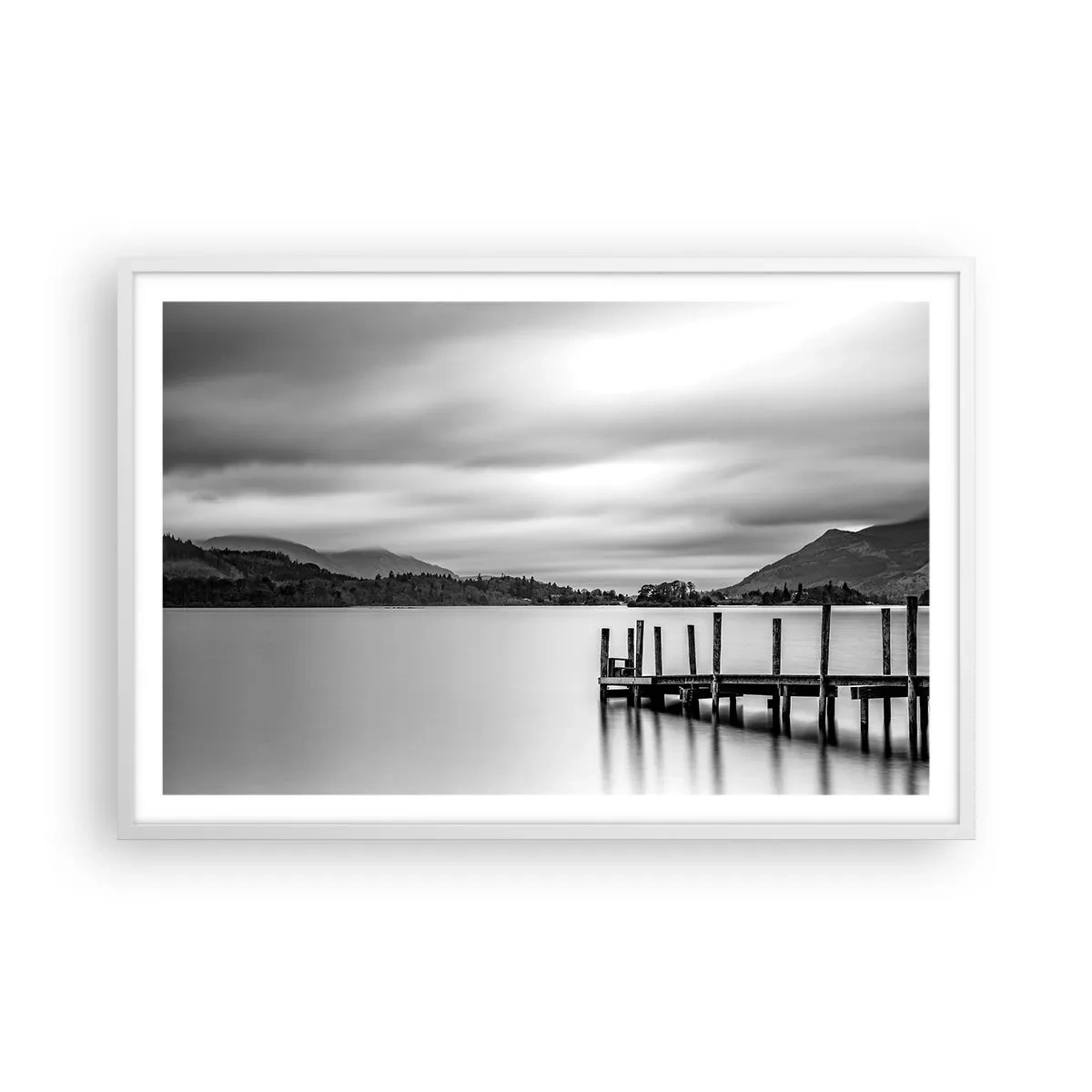 Plakat w białej ramie - Łagodność i siła - 91x61 cm