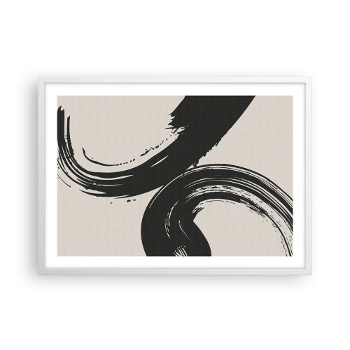Plakat w białej ramie - Zamaszyście i koliście - 70x50 cm