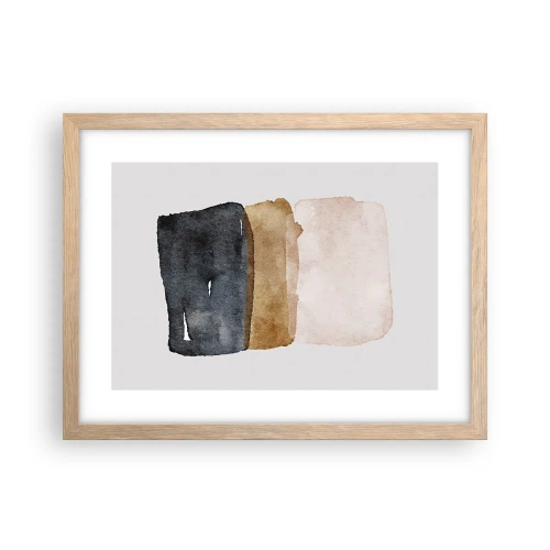 Plakat w ramie jasny dąb - Kompozycja barw ziemi - 40x30 cm