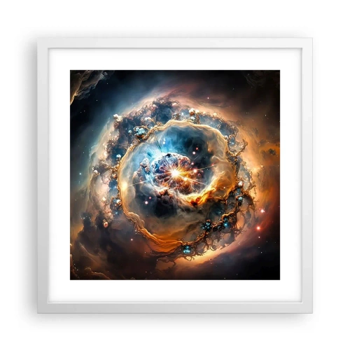 Plakat w białej ramie - Początek - 40x40 cm