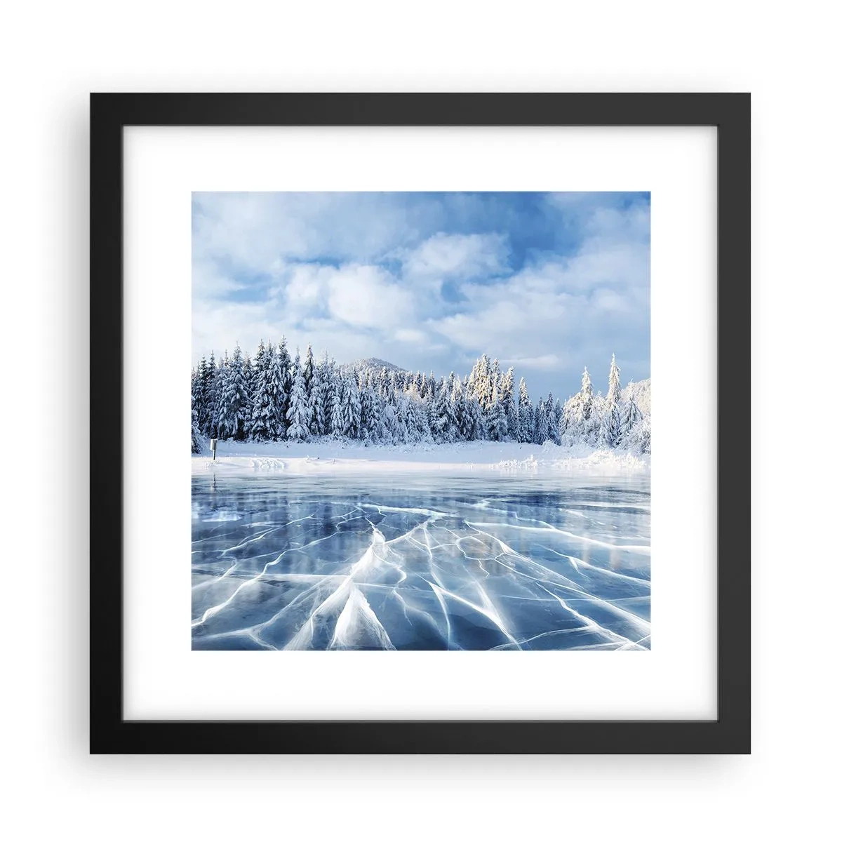 Plakat w czarnej ramie - Olśniewający i krystaliczny widok - 30x30 cm
