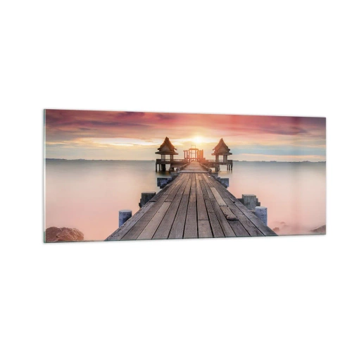 Obraz na szkle - Zachód na wschodzie - 100x40 cm