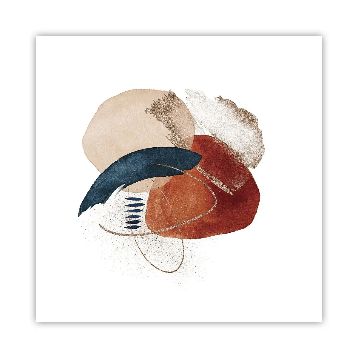 Plakat - Owalna kompozycja - 50x50 cm