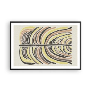 Plakat w czarnej ramie - Abstrakcja pełna życia - 91x61 cm