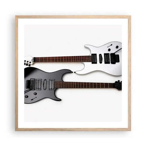 Plakat w ramie jasny dąb - Harmonia kształtów - 60x60 cm