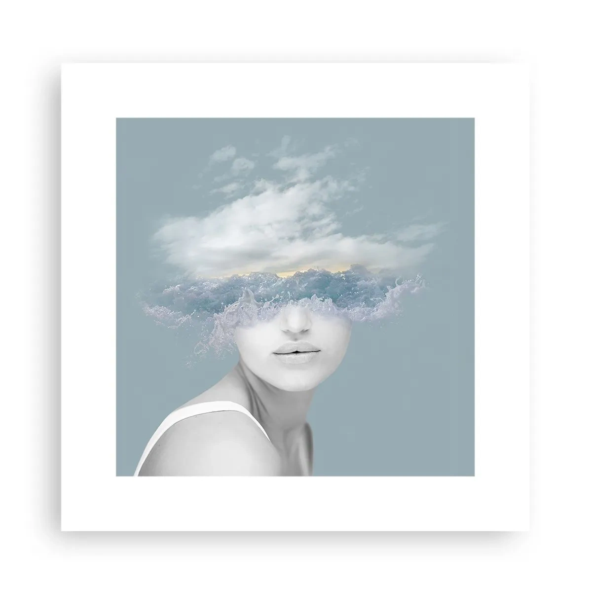 Plakat - Z głową w chmurach - 30x30 cm