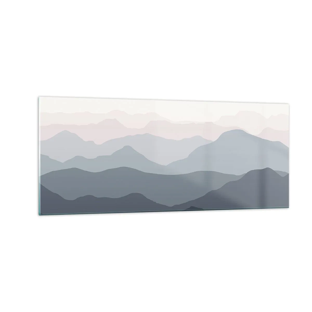 Obraz na szkle - Fale gór - 100x40 cm