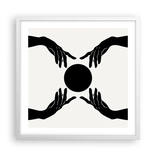 Plakat w białej ramie - Tajemny znak - 50x50 cm