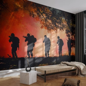 Fototapeta na wymiar Premium Sand - …Wszyscy za jednego. - Żołnierz, Broń, Karabin