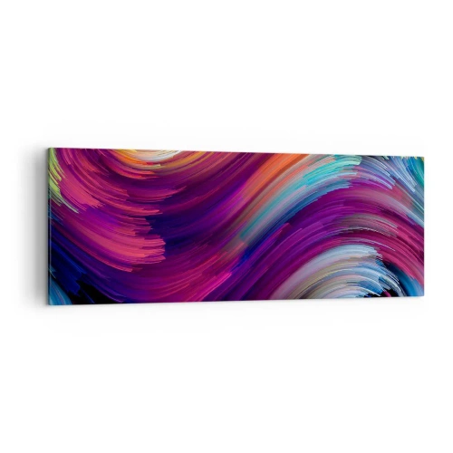 Obraz na płótnie - Abstrakcyjne wiry w żywych kolorach - 140x50cm - Początek nowego świata - Nowoczesna dekoracja ścienna do salonu i sypialni ARTTOR