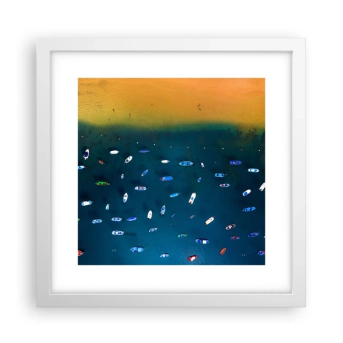 Plakat w białej ramie - Wakacyjna gra - 30x30 cm