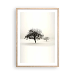 Plakat w ramie jasny dąb - Zimowy sen - 50x70 cm