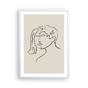 Plakat w białej ramie - I stała się jedność - 50x70 cm
