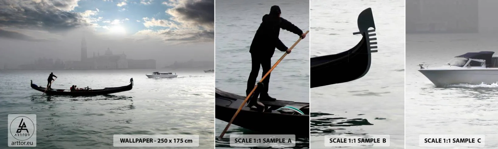 Fototapeta Próbka Standard Eco - Bajeczne miasto z wody i mgły - Krajobraz, Miasto, Wenecja - 100x30 cm