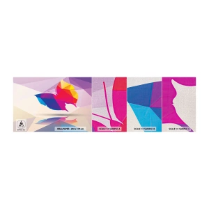 Fototapeta Próbka Premium Canvas - Motyla tęcza - Owady, Motyl, Figura Geometryczna - 100x30 cm