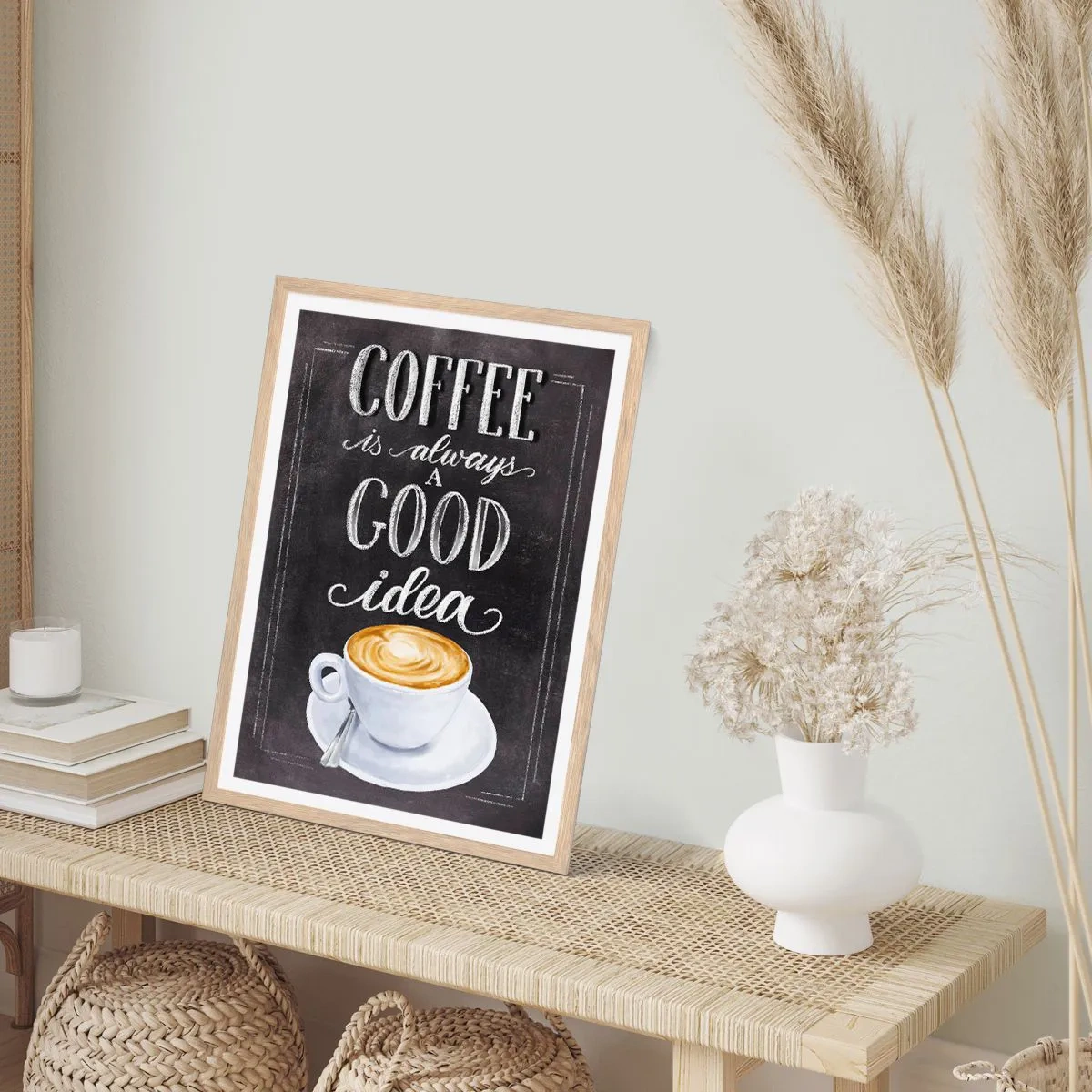 Plakat w ramie jasny dąb - Of course! - 70x100 cm