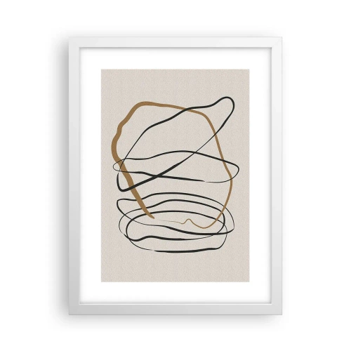 Plakat w białej ramie - Kompozycja – taniec opętaniec - 30x40 cm