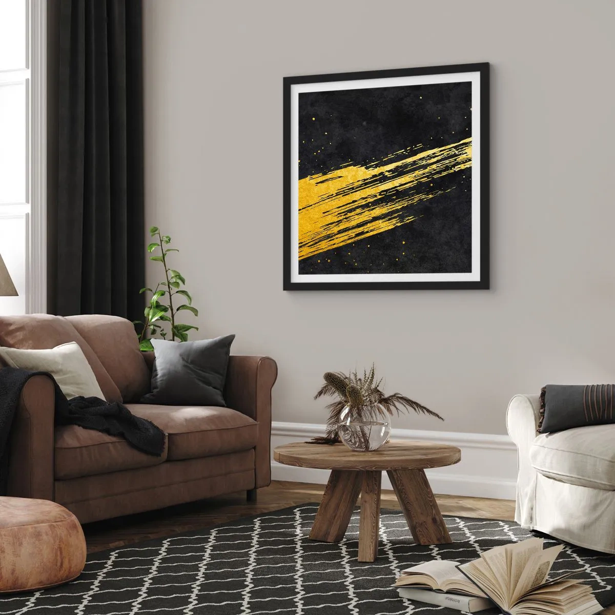 Plakat w czarnej ramie - Skok w nadprzestrzeń - 60x60 cm