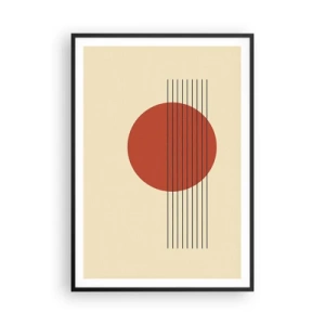 Plakat w czarnej ramie - W koło i dalej - 70x100 cm