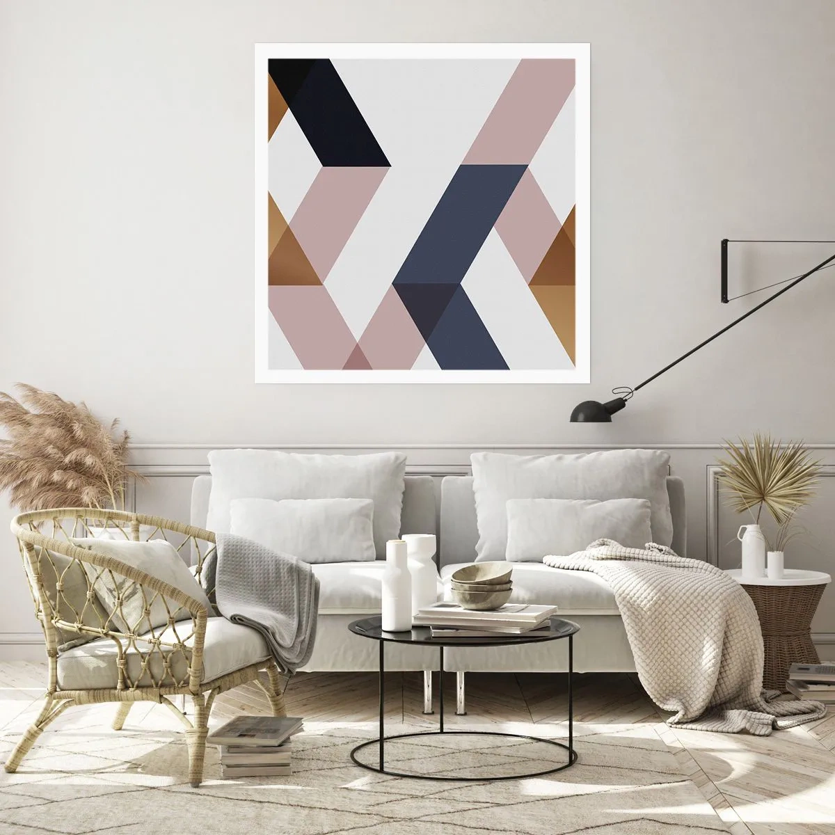 Plakat - Płaszczyzny i kąty - 30x30 cm