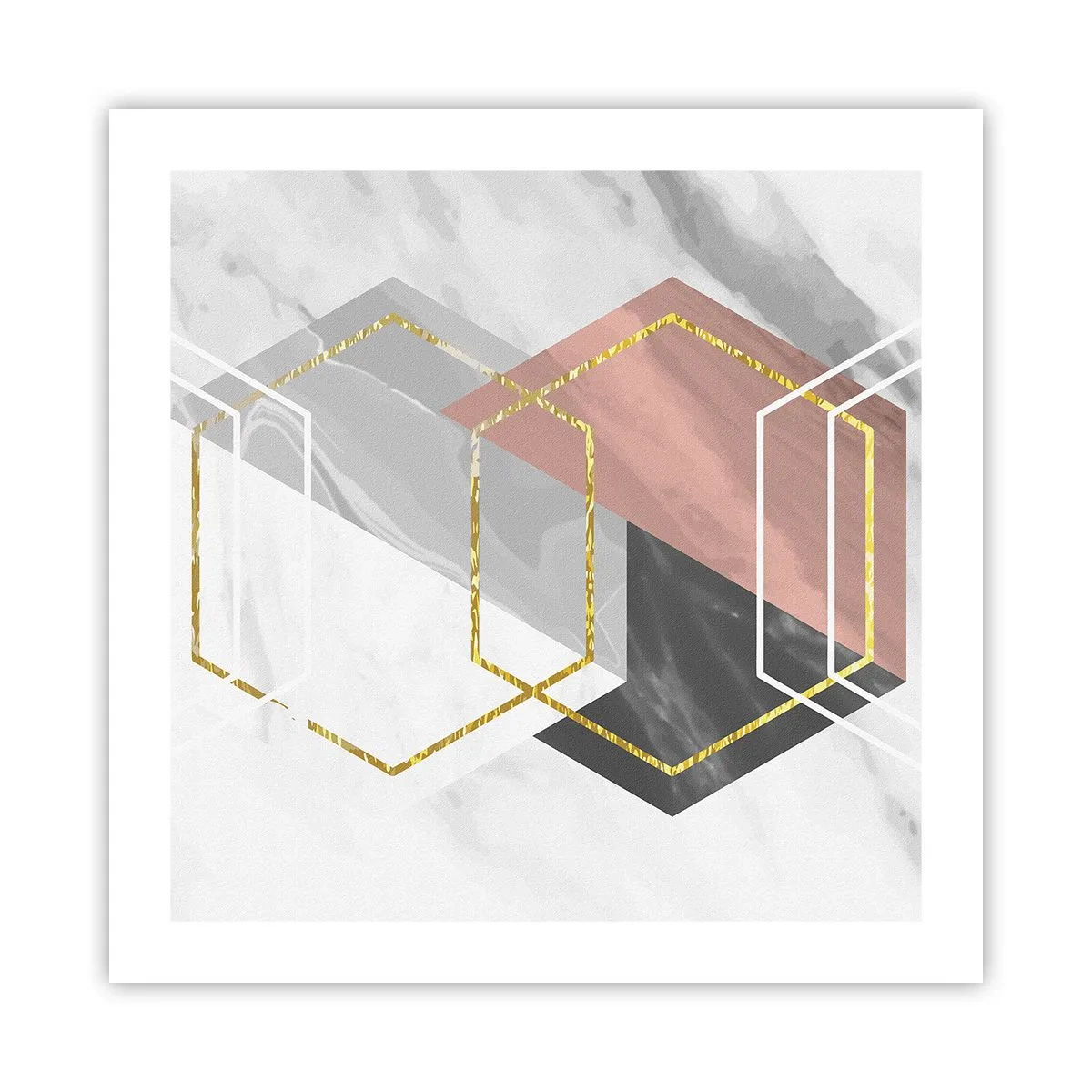 Plakat - Kompozycja łańcuchowa - 50x50 cm