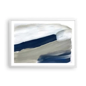 Plakat w białej ramie - Spotkanie z bielą - 70x50 cm