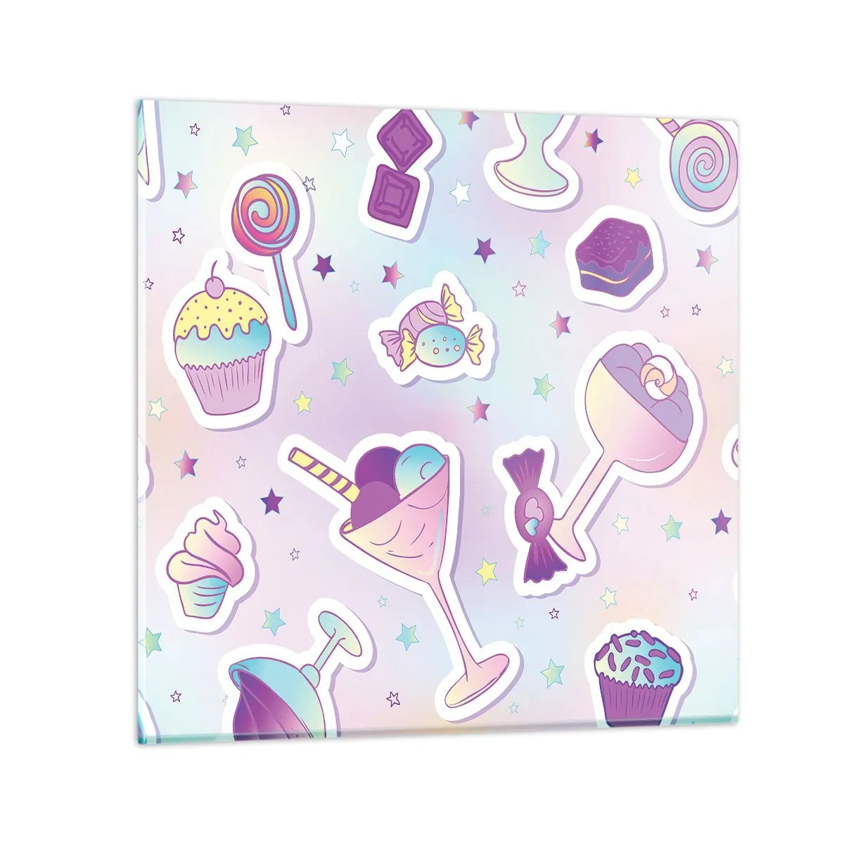 Obraz na szkle - Żeby codziennie były urodziny - 60x60 cm