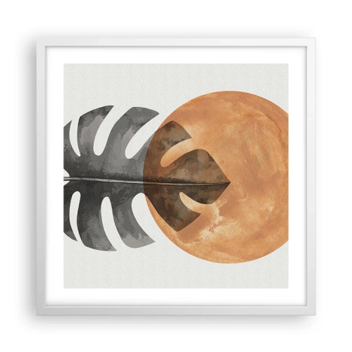 Plakat w białej ramie - Zawsze słońce - 50x50 cm