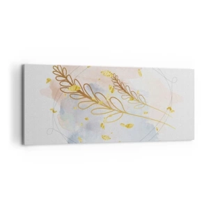 Obraz na płótnie - Złoty podmuch - 100x40 cm