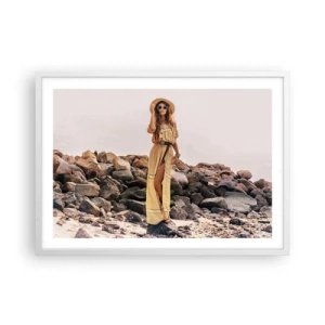 Plakat w białej ramie - Magia kamieni - 70x50 cm