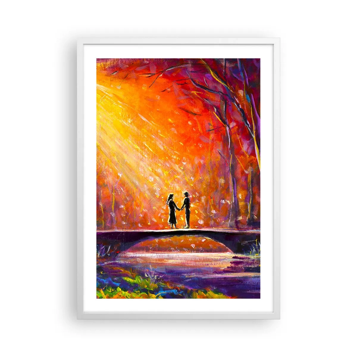 Plakat w białej ramie - Niebo ich też kocha - 50x70 cm