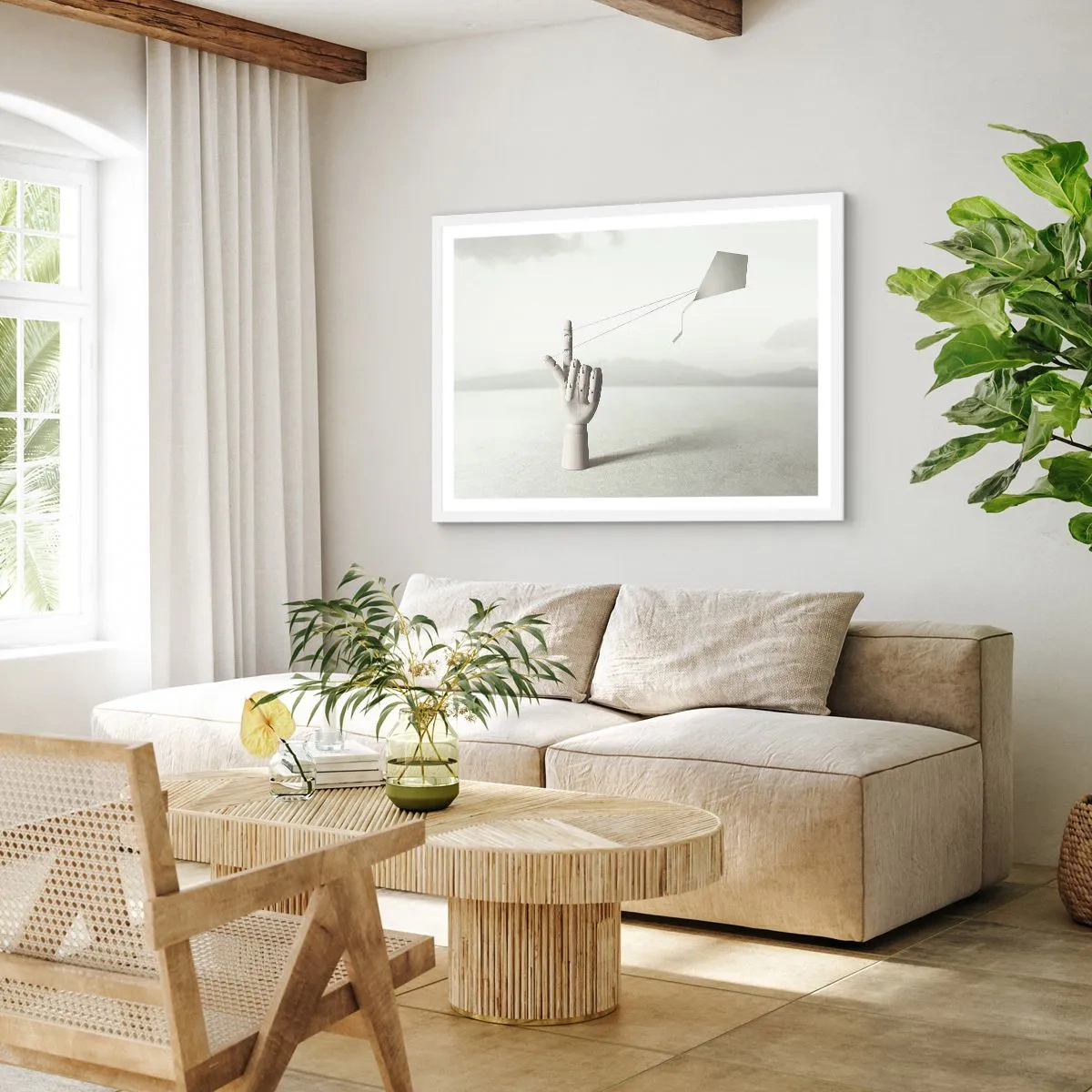 Plakat w białej ramie - Próba sił - 70x50 cm