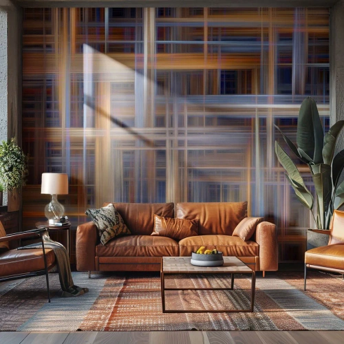 Fototapeta Standard Eco - Abstrakcyjna geometryczna kompozycja - 100x70cm - Utkane ze światła - Nowoczesna dekoracja ścienna do salonu i sypialni ARTTOR