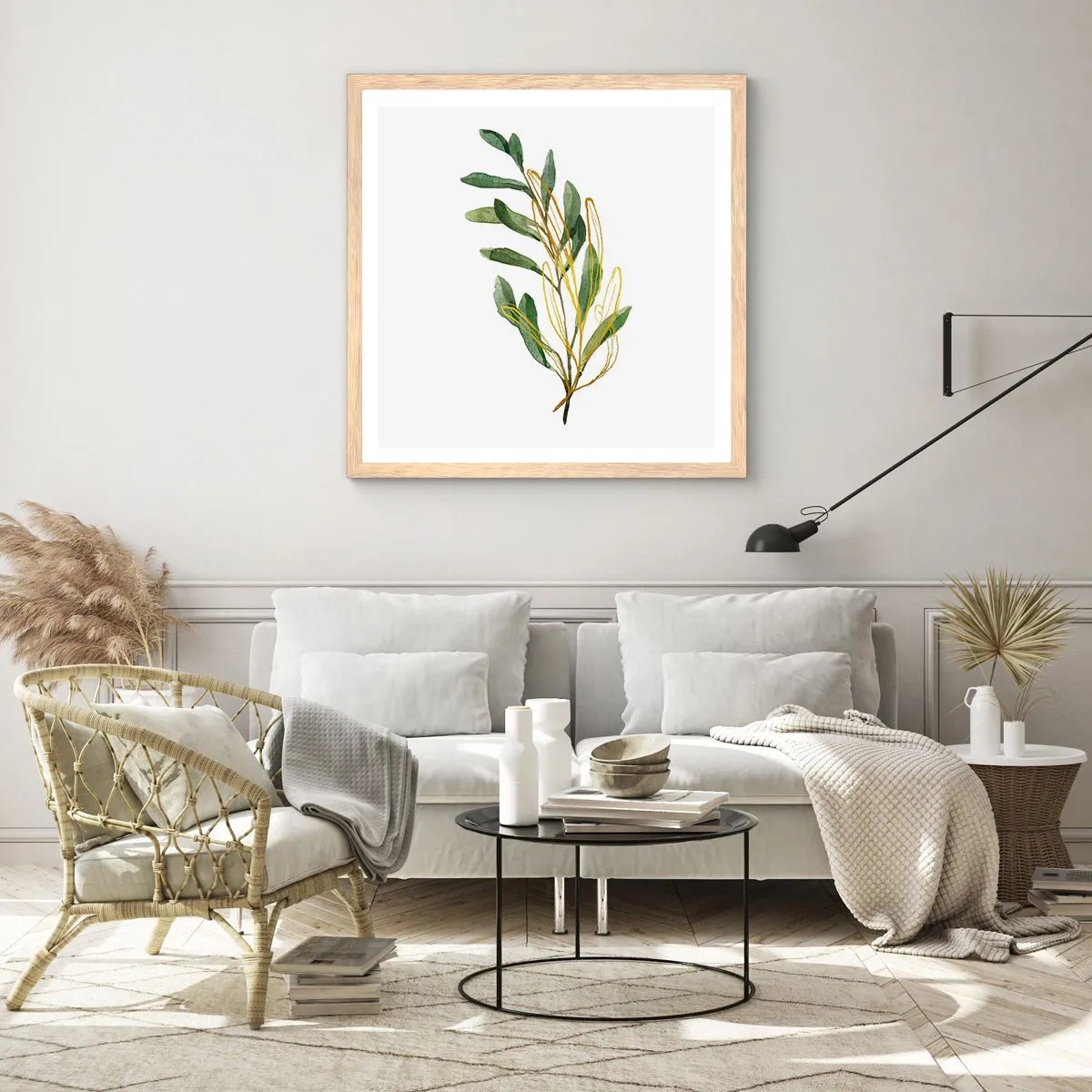 Plakat w ramie jasny dąb - Wszystko co dobre - 40x40 cm