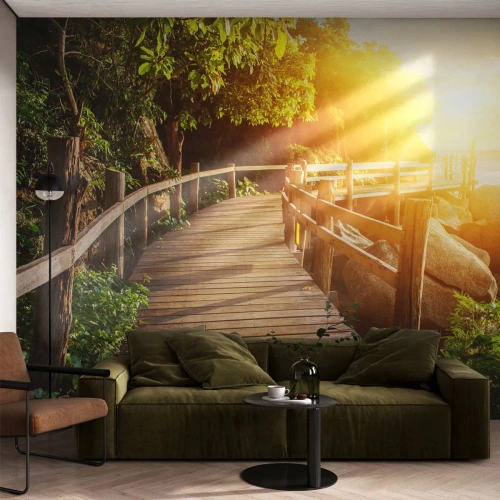 Fototapeta Premium Canvas - Kolejny zakręt, kolejne cuda - Krajobraz, Nadmorska Promenada, Morze - 400x280 cm