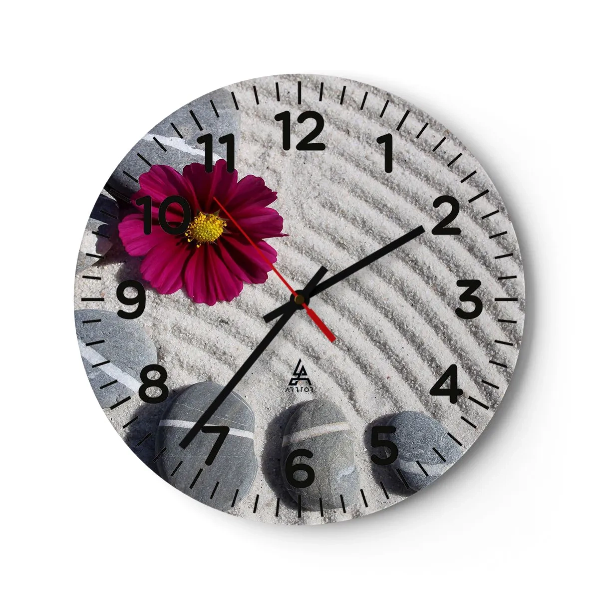 Zegar ścienny - Energia i spokój magicznego kręgu natury - 40x40 cm