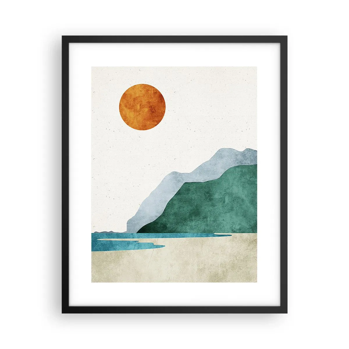 Plakat w czarnej ramie - Pejzaż jak należy - 40x50 cm