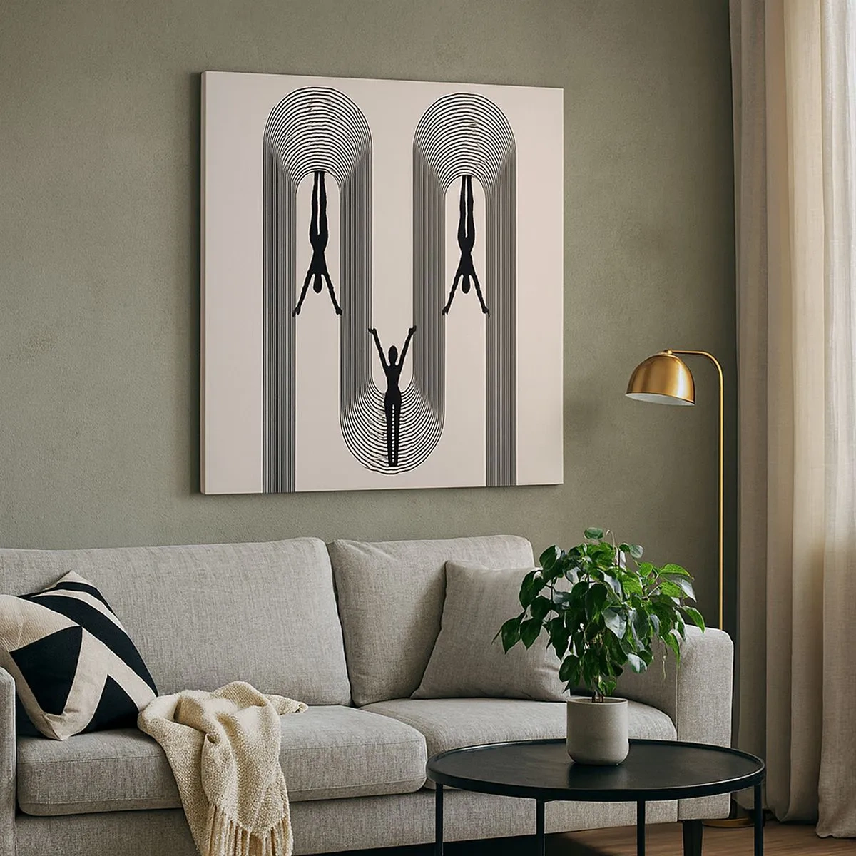 Obraz na płótnie - Do góry nogami - 30x30 cm