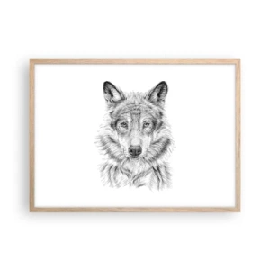 Plakat w ramie jasny dąb - Urodzony przywódca - 70x50 cm