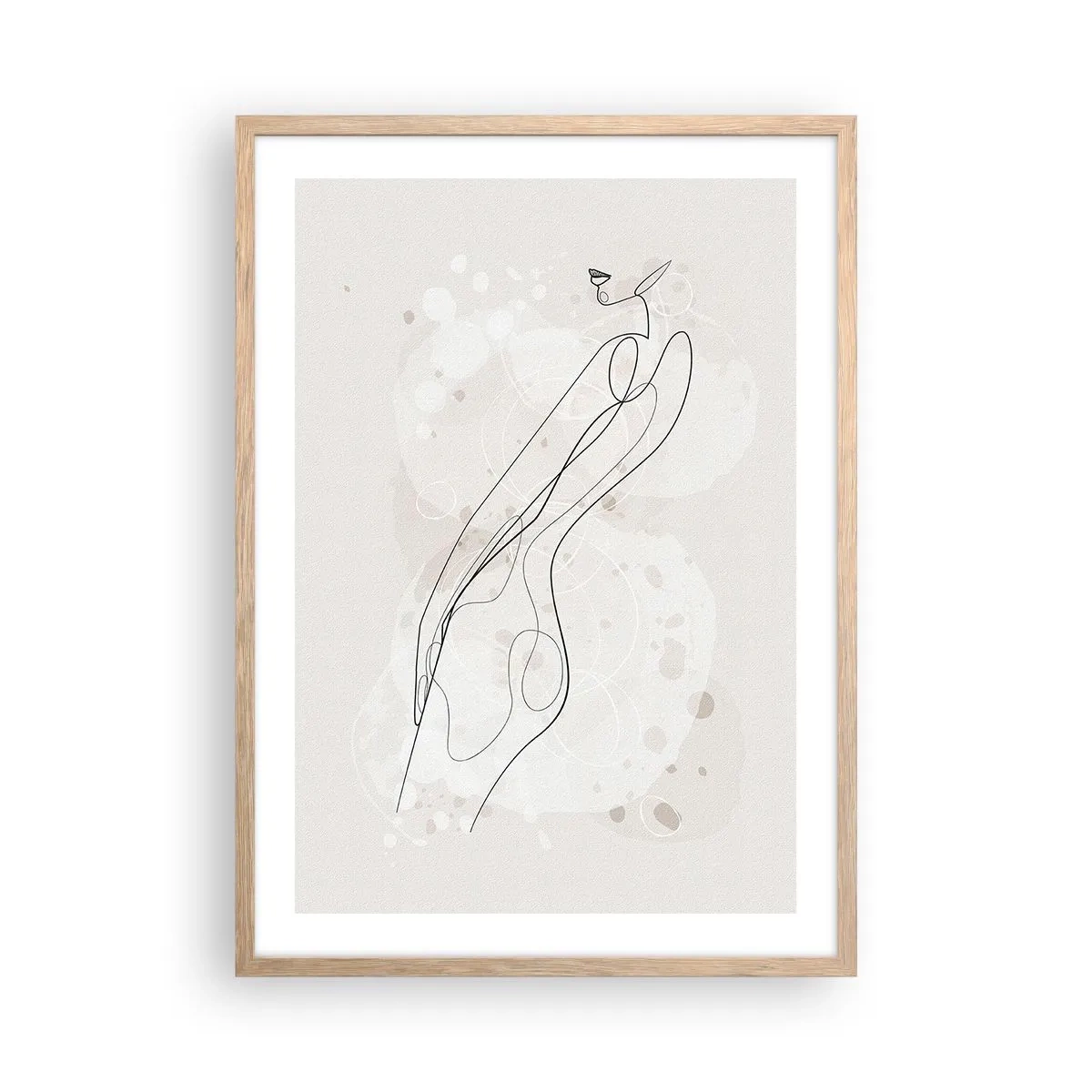 Plakat w ramie jasny dąb - Pobłądzić spojrzeniem - 50x70 cm