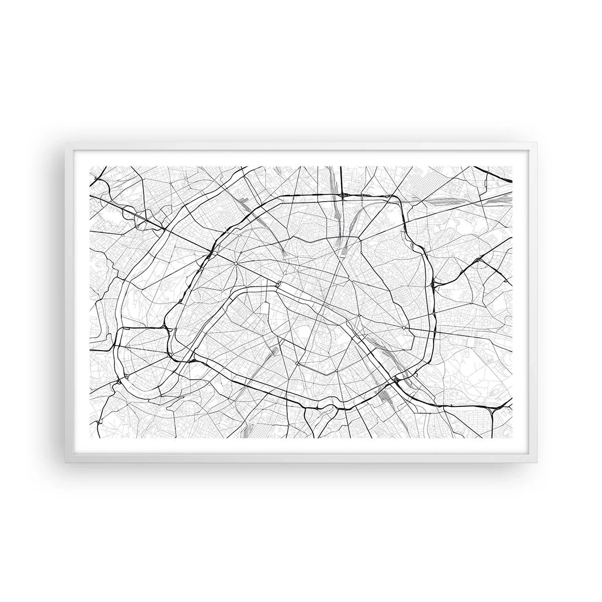 Plakat w białej ramie - Kwiat Paryża - 91x61 cm