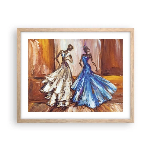 Plakat w ramie jasny dąb - Wdzięczny duet - 50x40 cm